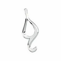 14K White Gold Freeform Pendant